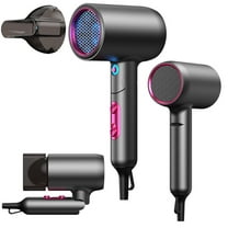 Professional Hair Dryer High-Speed Ionic Blow Dryer with Nozzle Intelligent Temp Control Low Noise for Home Salon Travel