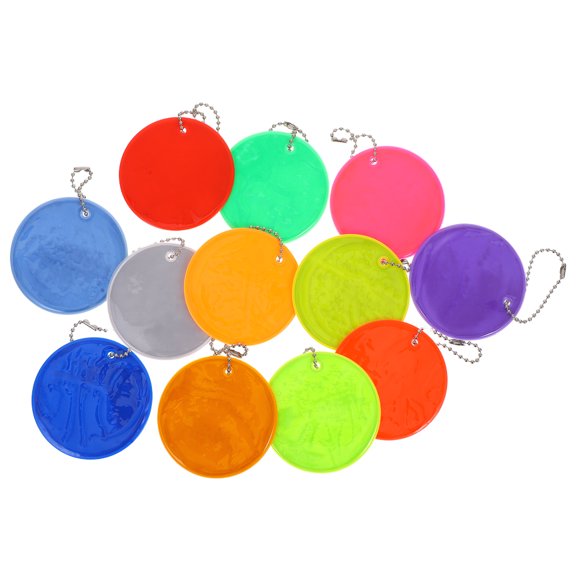24pcs Safety Reflector Pendant for Backpacks and Keychains Reflective Tag for Nighttime Running Cycling Walking Lightweight Portable Reflective Safety Accessory
