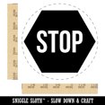 thumbnail image 2 of Stop Sign Self-Inking Rubber Stamp Ink Stamper - Black Ink - Large 1-1/2 Inch, 2 of 7