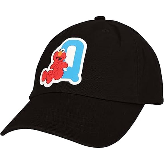 Sesame Street Elmo & Abby Kids Toddler Cap with Initial, Toddler Boys Hat, Youth Girl Baseball Cap, Cute Toddler Baseball Cap