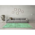 thumbnail image 3 of Ahgly Company Indoor Square Abstract Light Blue Modern Area Rugs, 8' Square, 3 of 4