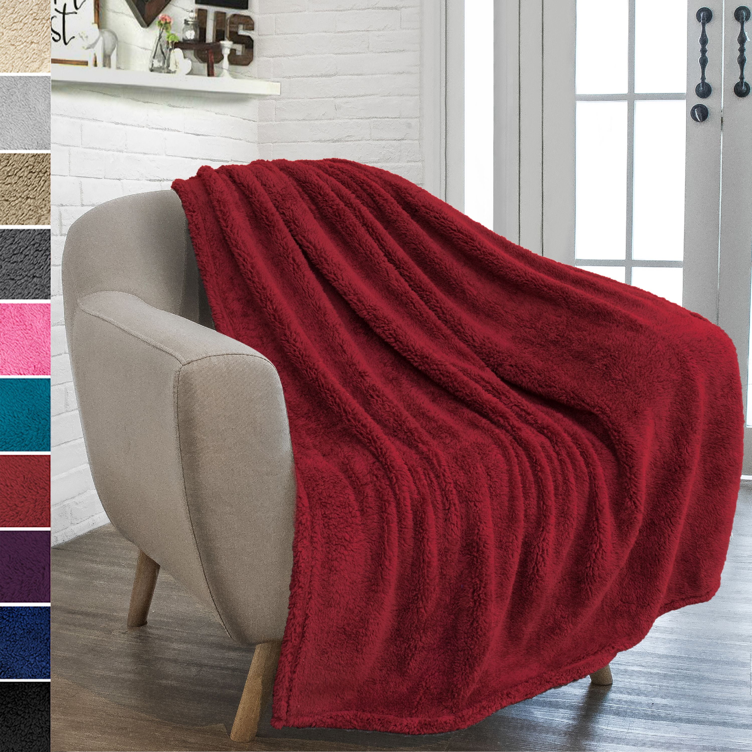 Badminton Fleece Throw Blanket Navy Thick Fuzzy Warm Soft Blankets and Throws for Sofa Warm Cozy Fluffy Fuzzy and Plush Sofa Big bedsure Bed 40x50 13 