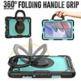 thumbnail image 2 of Samsung Galaxy Tab A7 Lite Heavy Case 8.7 Inch 2022 SM-T200/T205/T207 with Built-in Screen Protector, Dteck 3 in 1 Shockproof Bumper Full Body Drop Protection with 360° Ring Holder,Black+Lightblue, 2 of 8