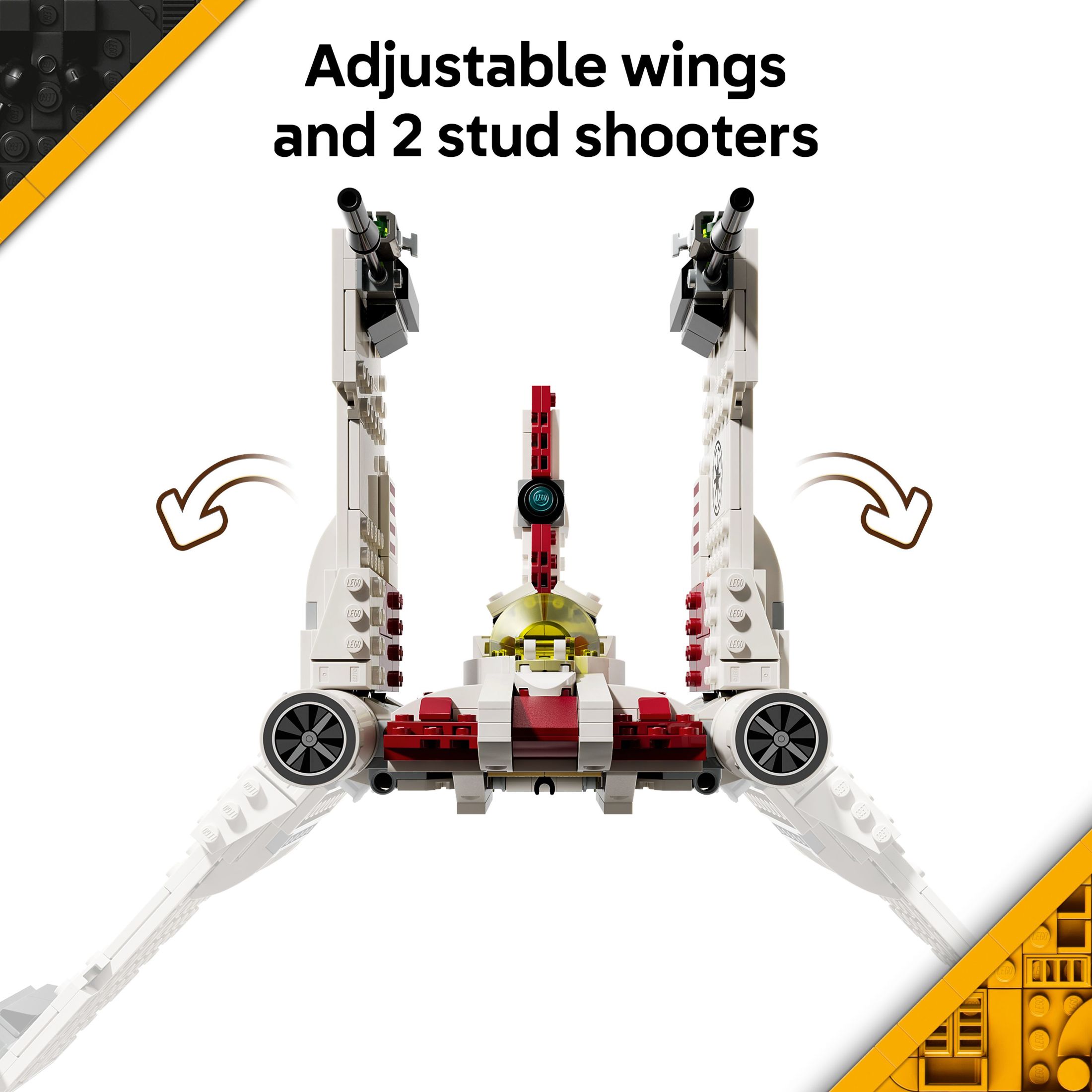 LEGO Star Wars: Las Guerras Clon Caza Estelar V-19 Torrent Juguete de Construcción - Set de Juego de Imaginación para Niños y Niñas, Mayores de 9 Años - Kit de Modelo de Nave Espacial con 3 Minifiguras - Idea de Regalo para Cumpleaños - 75432 4