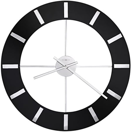 Howard Miller Onyx Wall Clock 625-602 High-Gloss Black Finish with Quartz Movement