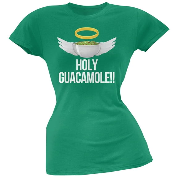 Cinco de Mayo - Holy Guacamole! Kelly Green Soft Juniors T-Shirt - Medium
