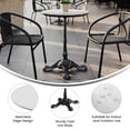 thumbnail image 3 of Flash Furniture 24" Round Indoor Outdoor Tabletop in White Faux Marble with TopGuard HPL Technology and 22.75" x 22.75" Black Cast Iron Bistro Table Base, 3 of 10