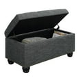 thumbnail image 4 of Designs4Comfort 7th Avenue Ottoman de Rangement en Tissu Gris Capitonné, 4 of 6