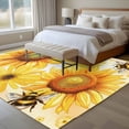 thumbnail image 4 of Large Area Rugs for Living Room Bedroom, Sunflower 5'x8' Rug Washable Carpet Runner Indoor Outdoor, Yellow Floral Elegant Flowers Pastoral Non Slip Floor Mats Rug for Kitchen, Bathroom, 4 of 8
