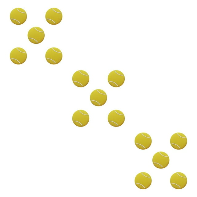 relayinert 5 Pieces Tennis Racquets Shock Absorber Dampeners Anti-vibration Dampers Solid Color Buffers Accessories for Sports Yellow 3Set
