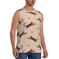 thumbnail image 2 of Haiem Men's Leopard Print Print Tank Tops Summer Sleeveless Cut Off Workout T-Shirts Fitness Vest Athletic Undershirts-Medium, 2 of 8