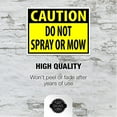 thumbnail image 3 of Double Sided Sign CAUTION DO NOT SPRAY OR MOW YELLOW Yard Sign ROAD SIGN with Stand, 3 of 5