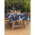 thumbnail image 2 of Outdoor Tablecloth with Umbrella Hole & Zipper, Navy Blue Starfish Coastal Rectangle Tablecloth 60x120 Inch, Summer Beach Nautical Sea Ocean Patio Table Cover Waterproof Table Cloth for Picnic/Party, 2 of 7