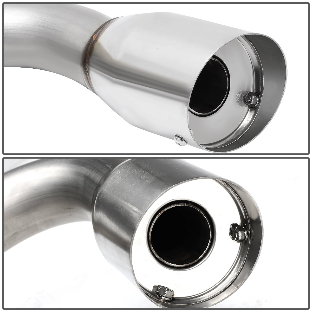 DNA Motoring For 2007-2013 Jeep Patriot MK74 2.4L 3.5" Muffler Tip Stainless Steel Catback Exhaust System