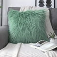 thumbnail image 3 of Phantoscope Merino Style Faux Fur Series Decorative Throw Pillow Bundle, 12" x 20"/22" x 22", Green, 2 Pack, 3 of 5