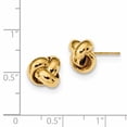 thumbnail image 2 of 14k Yellow Gold Love Knot Stud Earrings Ball Button, 2 of 6