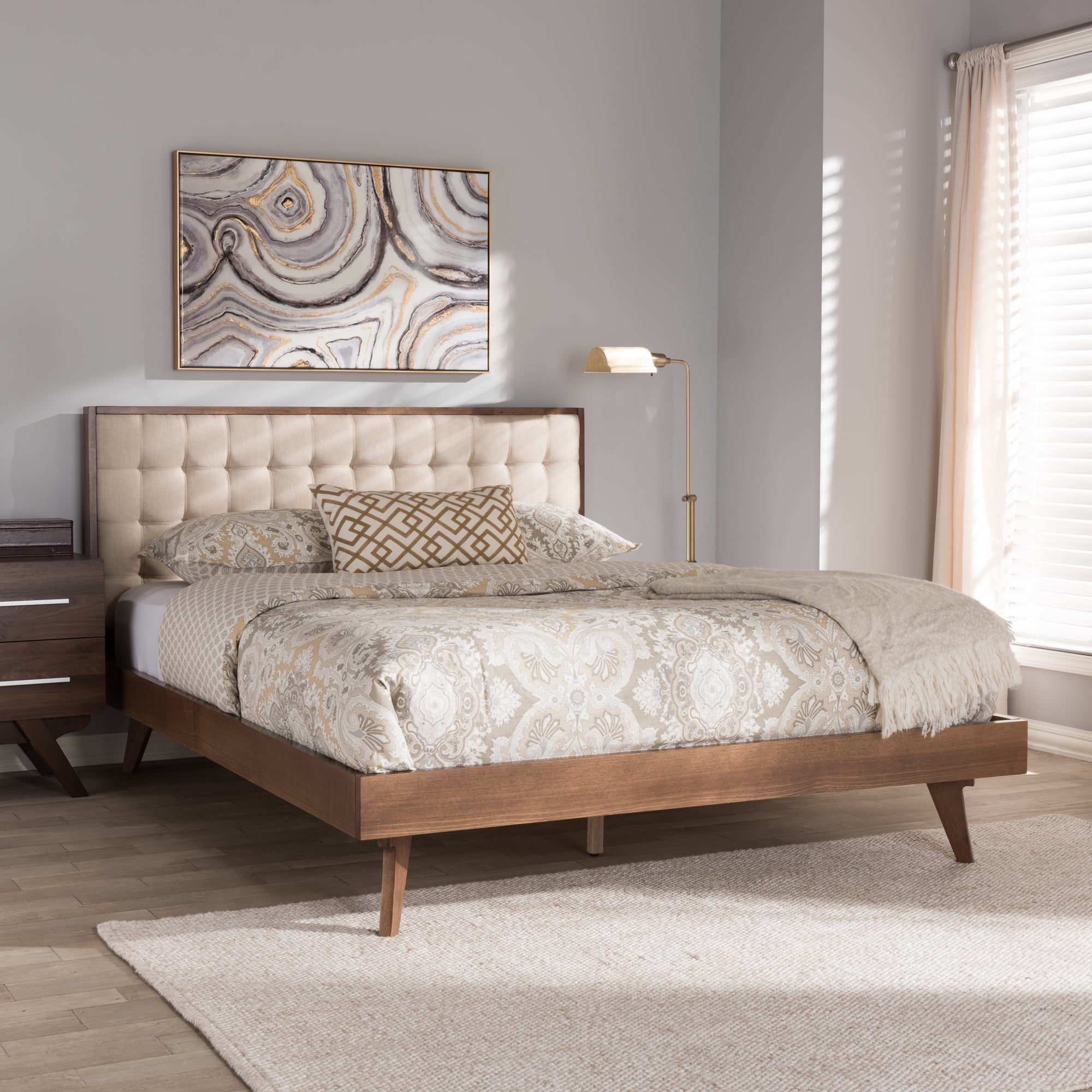 mid century bed