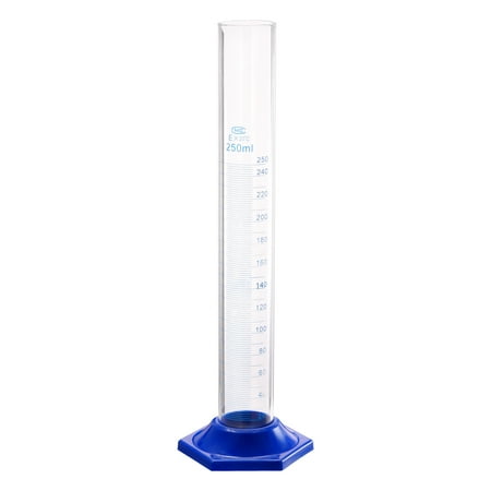 Uxcell 250ml Single Metric Borosilicate Glass Graduated Cylinder