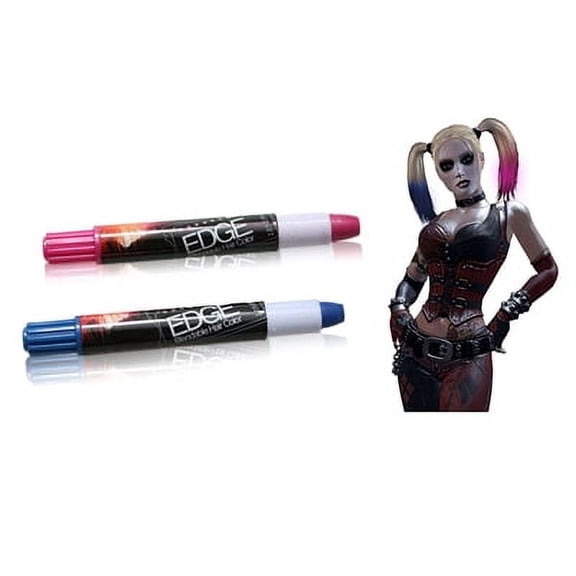 Harley Blue and Pink Hair Chalk - Temporary Blendable Hair Color Works On All Hair Types and Colors - No Mess - Easy To Use - Washes Out