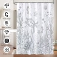 thumbnail image 5 of Dznils Nautical Coastal Fabric Shower Curtain, Gray Turtle Bathroom Curtain with 12 Hooks, 72" x 72", 5 of 9