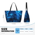 thumbnail image 4 of Kdxio Ice Blue Fire Wolf for Beach Bag for Women Large Beach Tote Bag Waterproof Sandproof Swim Bag with Zipper Pockets Beach Vacation Travel, 4 of 7