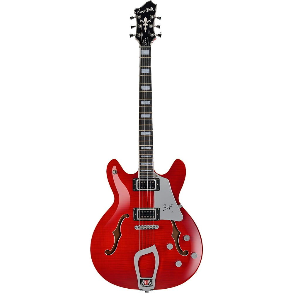 Hagstrom Super Viking Flame Maple Electric Guitar Transparent Wild Cherry