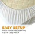 thumbnail image 6 of California King Quilted Mattress Topper – Soft Pillow Top Fitted Mattress Pad, Down Alternative Fill, Cooling Breathable Mattress Cover, Machine Washable Deep Pocket Mattress Protector, White, 6 of 7
