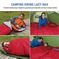 thumbnail image 7 of Sleeping Bag 3 Seasons Warm & Cool Weather, Waterproof Indoor & Outdoor for Kids, Teens & Adults for Hiking and Camping, Red, 7 of 7