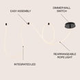 thumbnail image 4 of JONATHAN Y Serafina 62" Contemporary Minimalist 360 Adjustable Silicone Neon Rope Dimmable Linear Integrated LED Flush Mount, Black, JYL7142B, 4 of 9