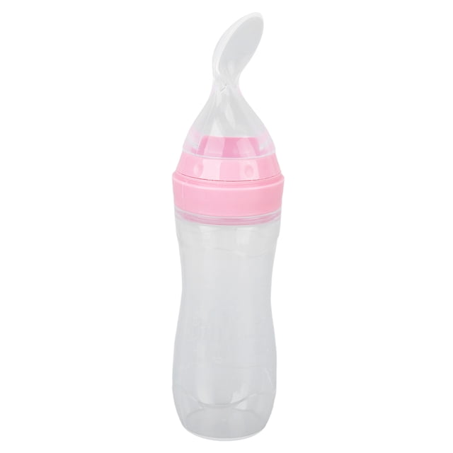 Food Feeder, Elderly Feeder Soft Silicone Bottle Scale Design For Elderly For Patients Pink