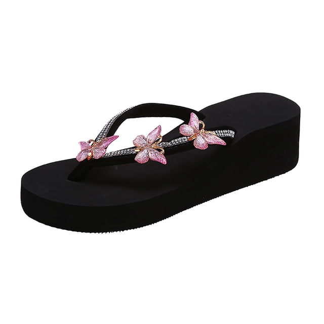 Kcodviy Ladies Summer Flip Flops Womens+Slippers+Size+9 Casual Rhinestone Sandals Elephant Slippers for Women Womens S Slippers Open Toe Slippers for Women Furry Slippers Women