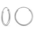 thumbnail image 3 of 14k Rose Gold Small Endless Hoop Earrings for Ears, Cartilage, Nose or Lips, 10mm, 3 of 11