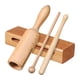thumbnail image 2 of Instrumento musical de percusión de madera maciza para niños, juguete musical para clases de música, de mano, con mazo y bloque rítmico., 2 of 9