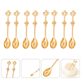 thumbnail image 4 of 8PCS Stainless Steel Coffee Cake Spoon Crown Cake Spoons Small Teaspoon for Ice-Cream, Soup, Salt, Sugar(Gold), 4 of 8