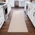 thumbnail image 5 of Ottomanson Hallway Runner Rug 1'10" x 43' Non-Slip Stain-Resistant Custom Size Carpet for Kitchen, Beige, 5 of 10