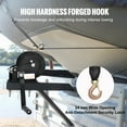thumbnail image 4 of KFFKFF Manual Winch, Towing Capacity of 1600 lbs, Robust Boat Trailer Winch with 33 ft Polyester Strap and Dual-Direction Ratchet, Hand-Operated Rope Crank Ideal for Trailer, Boat or ATV Hauling, 4 of 9