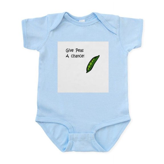 CafePress - Give Peas A Chance Infant Creeper - Baby Light Bodysuit, Size Newborn - 24 Months