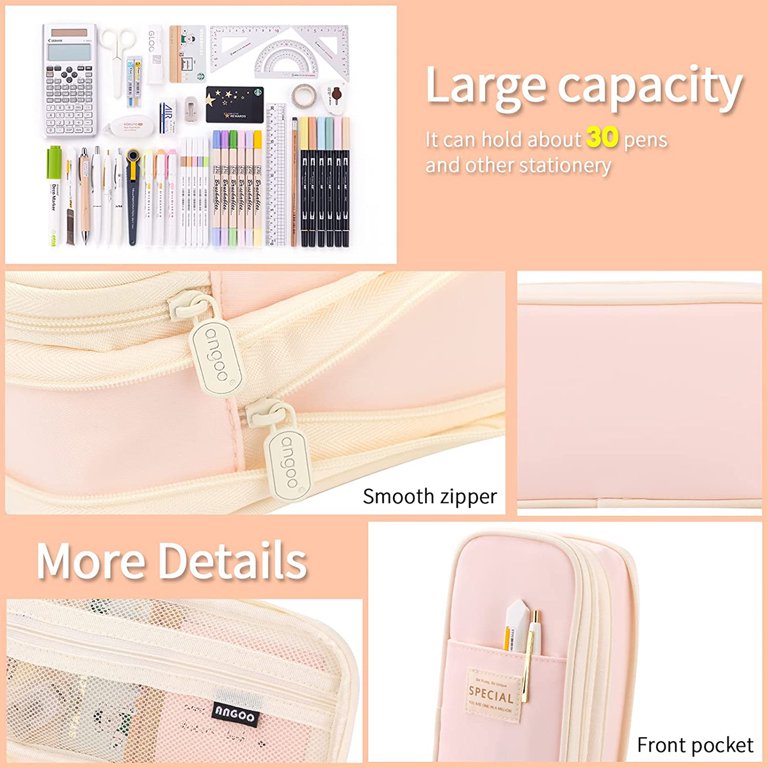 Toorise Large Capacity Pencil Case Pen Marker Holder Pouch Portable Office Stationery  Large Storage High Bag Macaron Color Pencil Case Suitable for Students Girls  Boys 