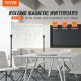 thumbnail image 2 of VEVOR Double Sided Magnetic Whiteboard Mobile Rolling Dry Erase Board w/Stand 36''x48'' - Black, 2 of 5