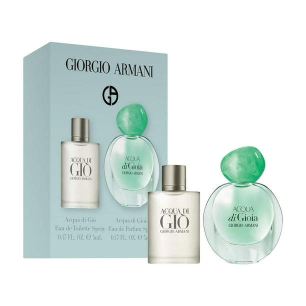 Armani Beauty – Acqua di Gioia Eau de Parfum & Acquia di Giò - Mini set de regalo con fragancia de 2 piezas - Dúo para hombres y mujeres - Tamaño de viaje