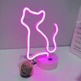 thumbnail image 2 of Neon Cat Light Sign Cat Neon Lights With Base Room Decor Battery And Usb Operated Neon Lights, 2 of 5