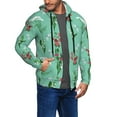 thumbnail image 3 of Zip Up Hoodies for Men - Saffron Greenery Long Sleeve Comfrt Men'S Fashion Hoodies & Sweatshirts, Jackets for Men Hoodies Pullover Clothing Clothes with Pouch, 3 of 5