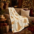 thumbnail image 3 of Cheerful Golden Retriever Watercolor Pattern, Playful Pet Portrait Pattern, Warm Flannel Blanket for Living Room and Bedroom, Dog Lovers Just Because Gift, Pet Lover Home Decor, 3 of 9
