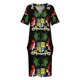 thumbnail image 4 of Vestido holgado con bolsillo y escudo de armas de Mauricio para cumpleaños, vestido de mujer, 4 of 7