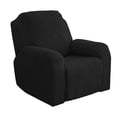 thumbnail image 1 of Nvzi Funda de sofá elástica de jacquard negra, funda de sillón reclinable para sala de estar, fácil de instalar, lavable, protector de sofá (1 asiento), 1 of 4