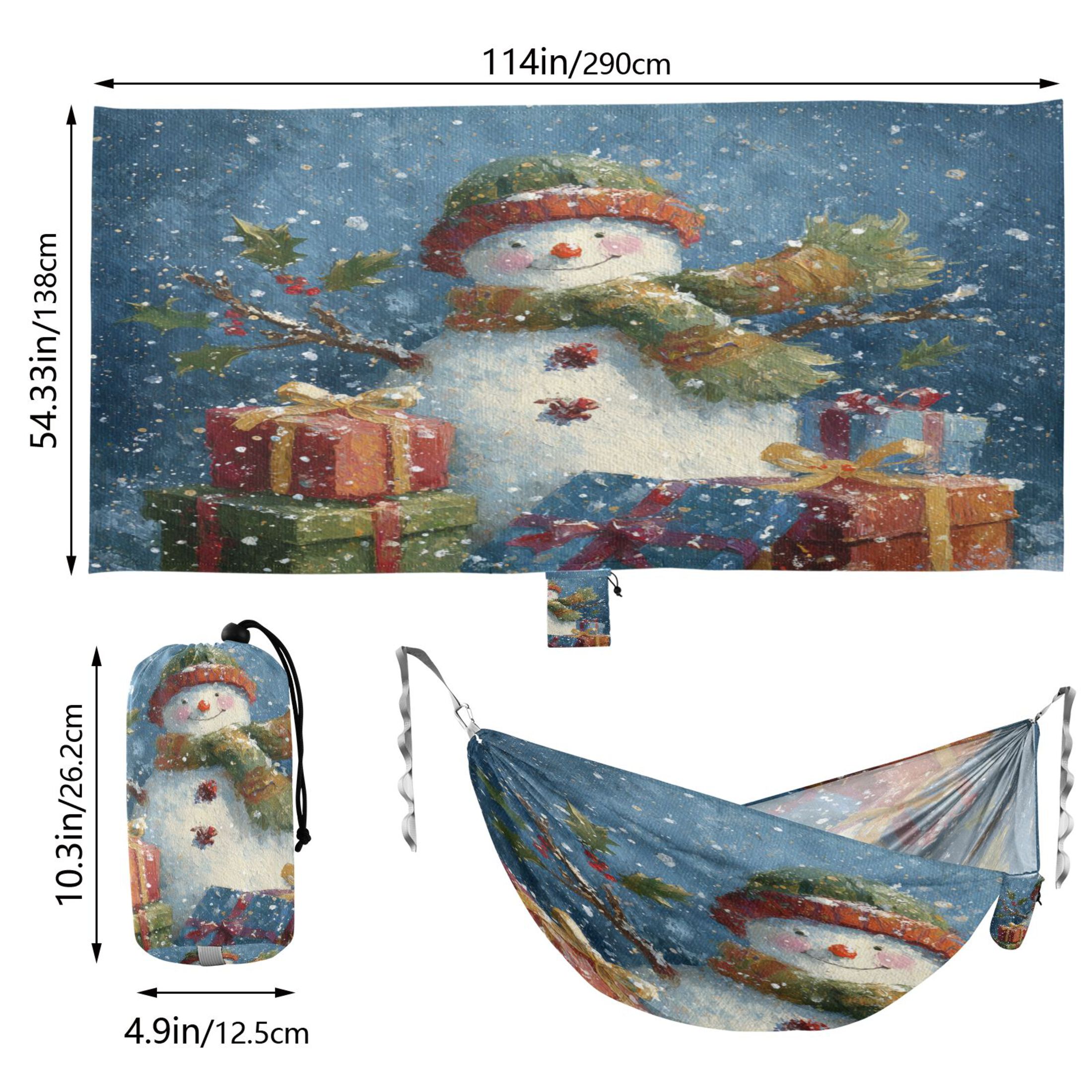 Hammock Camping Hammock Nylon Portable Hammock Travel Camping Hammock Christmas Snowman Cute