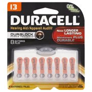 Duracell Hearing Aid Batteries with EasyFit Tab, Size 13, 8 Pack