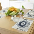thumbnail image 4 of Ambesonne Adventure Place Mats Set of 4, Antique Sea Compass, Standard Size, Dark Blue White, 4 of 6