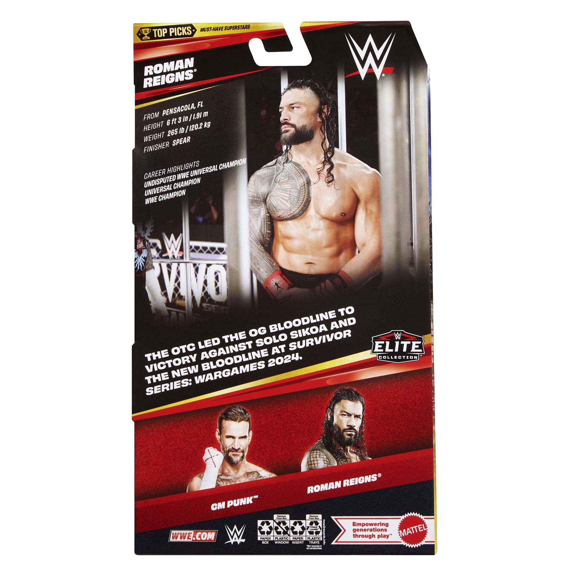 Roman Reigns (Survivor Series 2024) - WWE Elite Top Picks 2026 (Wave 2) Mattel WWE Toy Wrestling Action Figure