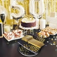 thumbnail image 5 of 100PCS Black and Gold Party Supplies Dots Tableware Set Serves 25, Gold Dots Black Paper Plates with Napkins and Plastic Forks for Birthday Wedding Christmas Cocktail Party Baby Shower, 5 of 7